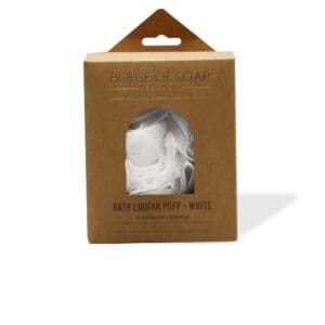 Bath Loofah Puff - White